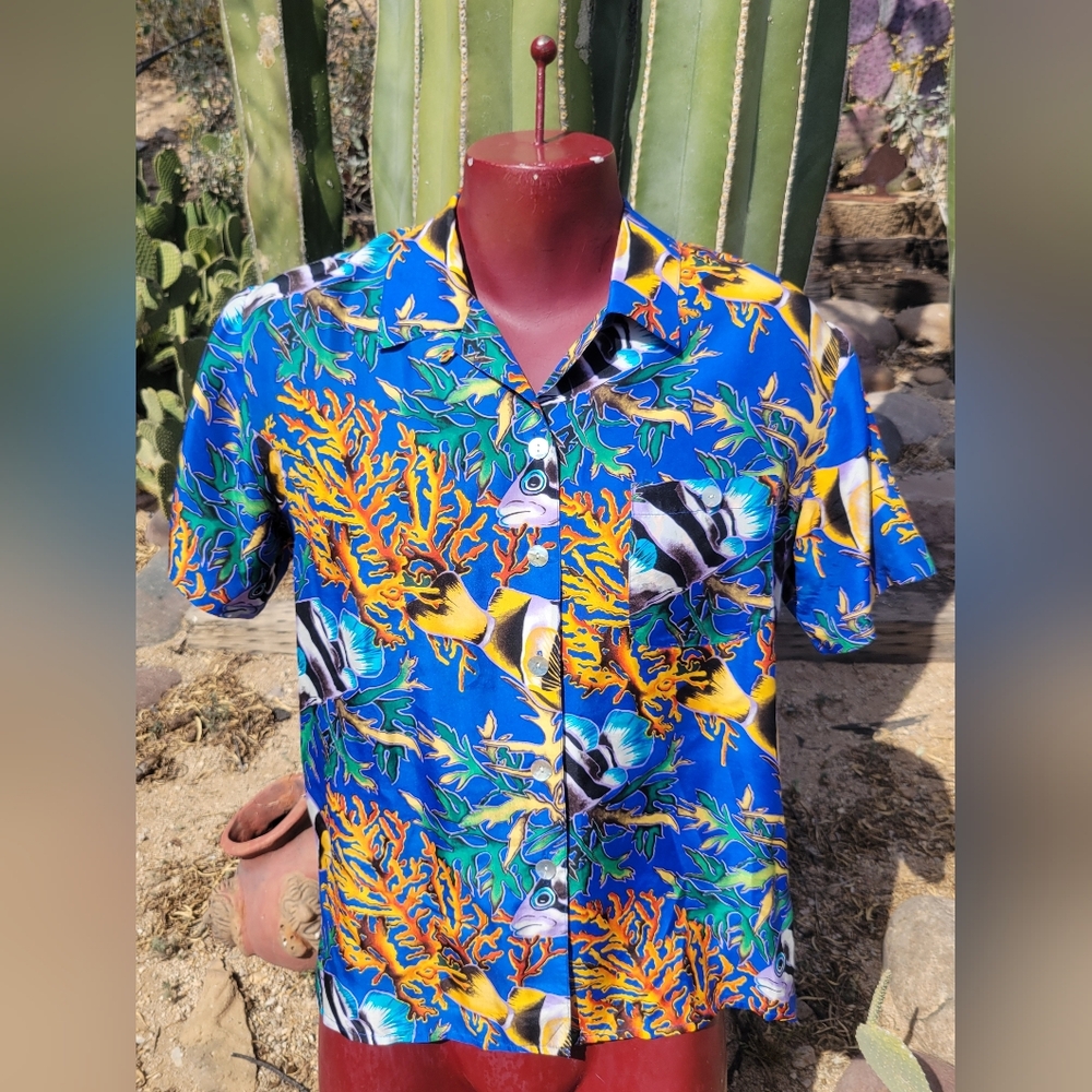 Vibrant  Tropical Fish Print Men's Shirt